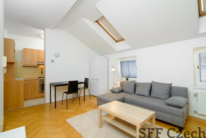 Nice furnished flat 2+kk to rent Prague 8 Karlín close to metro Florenc