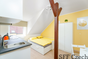 Furnished attic studio to rent Prague 4 close to metro Kačerov